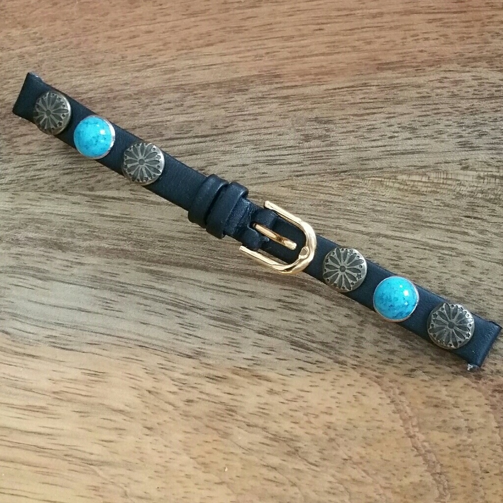 Studded Leather Watch Band
